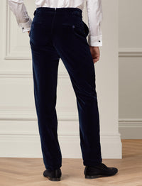 Gregory velvet dress trousers - Sapphire Blue