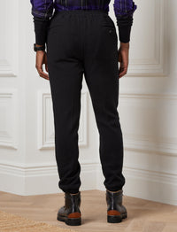 Pantalon de jogging en cachemire et laine mélangé - Black