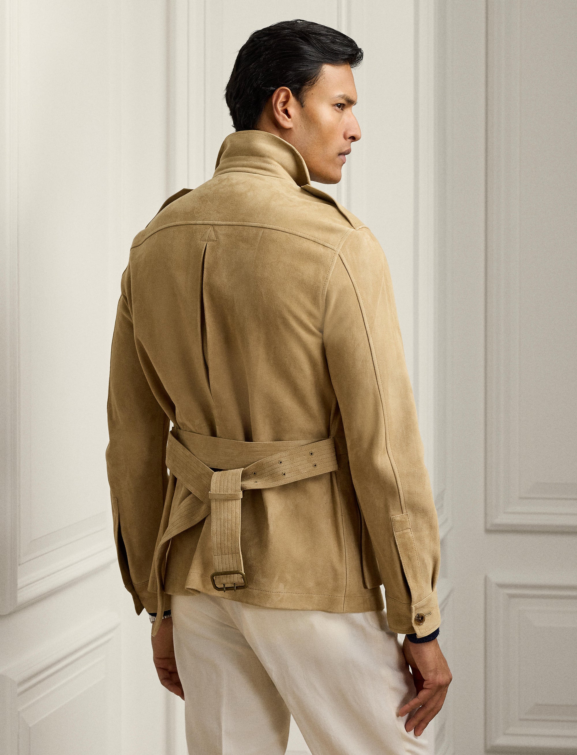 Veste ceinturée en daim - Classic Tan
