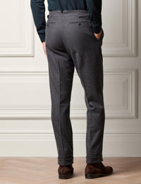 Pantalon Gregory fait main en laine - Dark Grey
