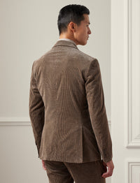 Kent velvet suit jacket - Dark Taupe Heather