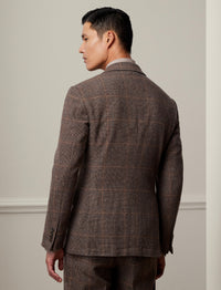 Costume Kent en laine - Vintage Cream & Black Blue Orange Deco