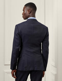 Costume Kent fait main en laine - Navy & Grey