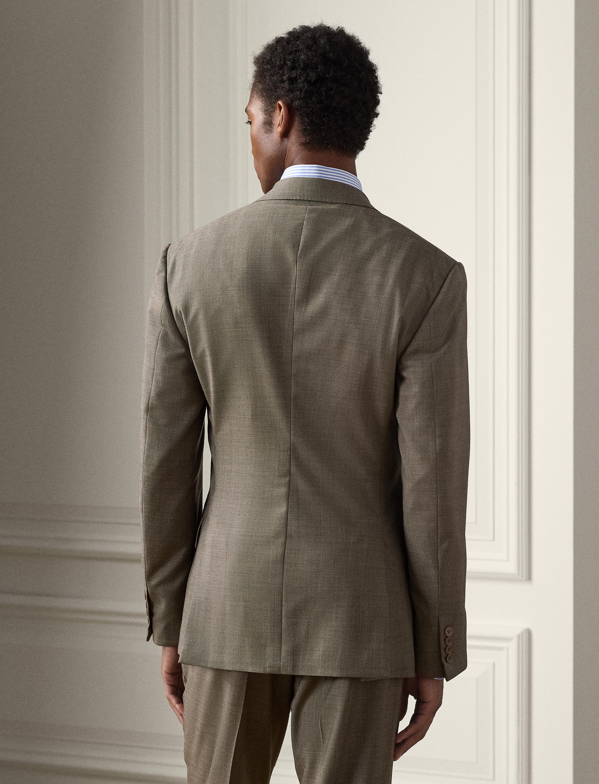 Costume peau de requin Kent en laine - Mocha