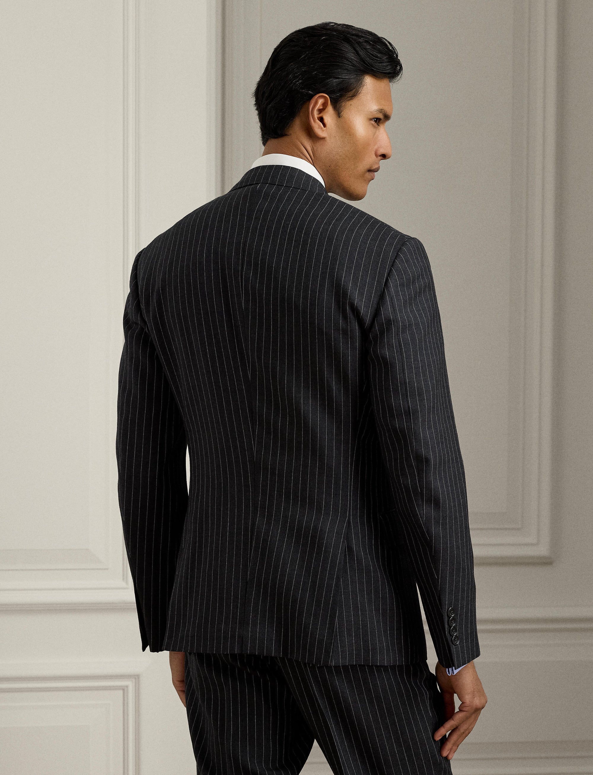 Kent wool suit - Dark Grey & Cream