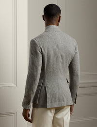 Veste Kent en cachemire - Light Grey & Multicolore