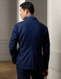 Veste de costume Kent en denim - Navy