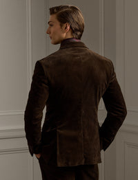 Veste de costume Kent en velours - Luggage Brown