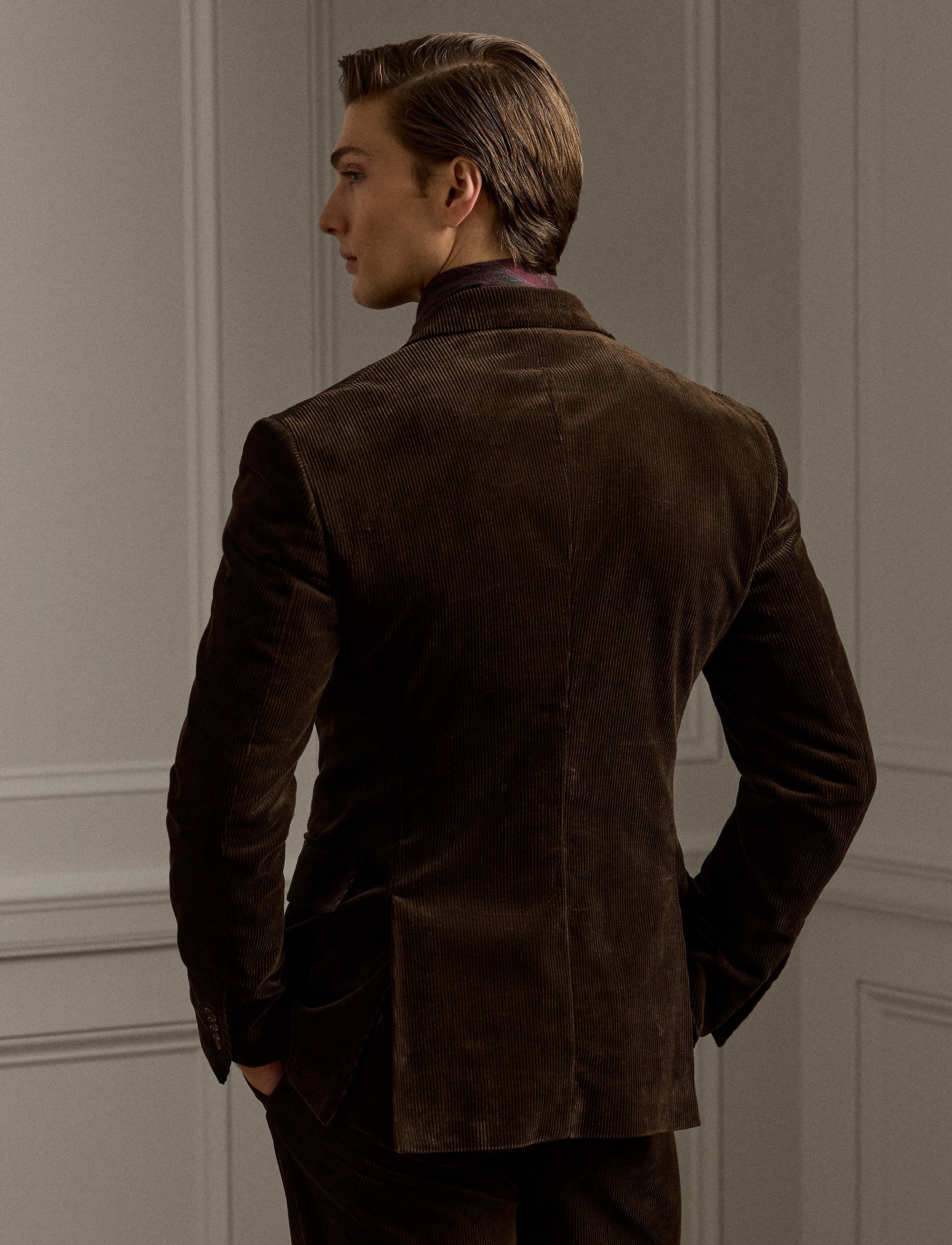 Veste de costume Kent en velours - Luggage Brown