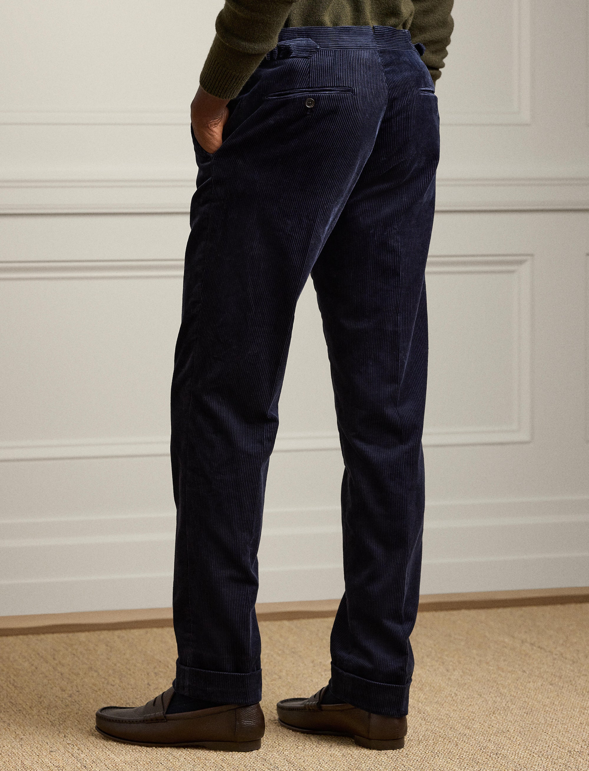 Pantalon Gregory en velours côtelé - Classic Chairman Navy