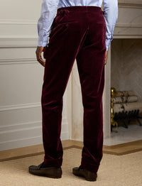 Pantalon Gregory en velours - Dark Maroon