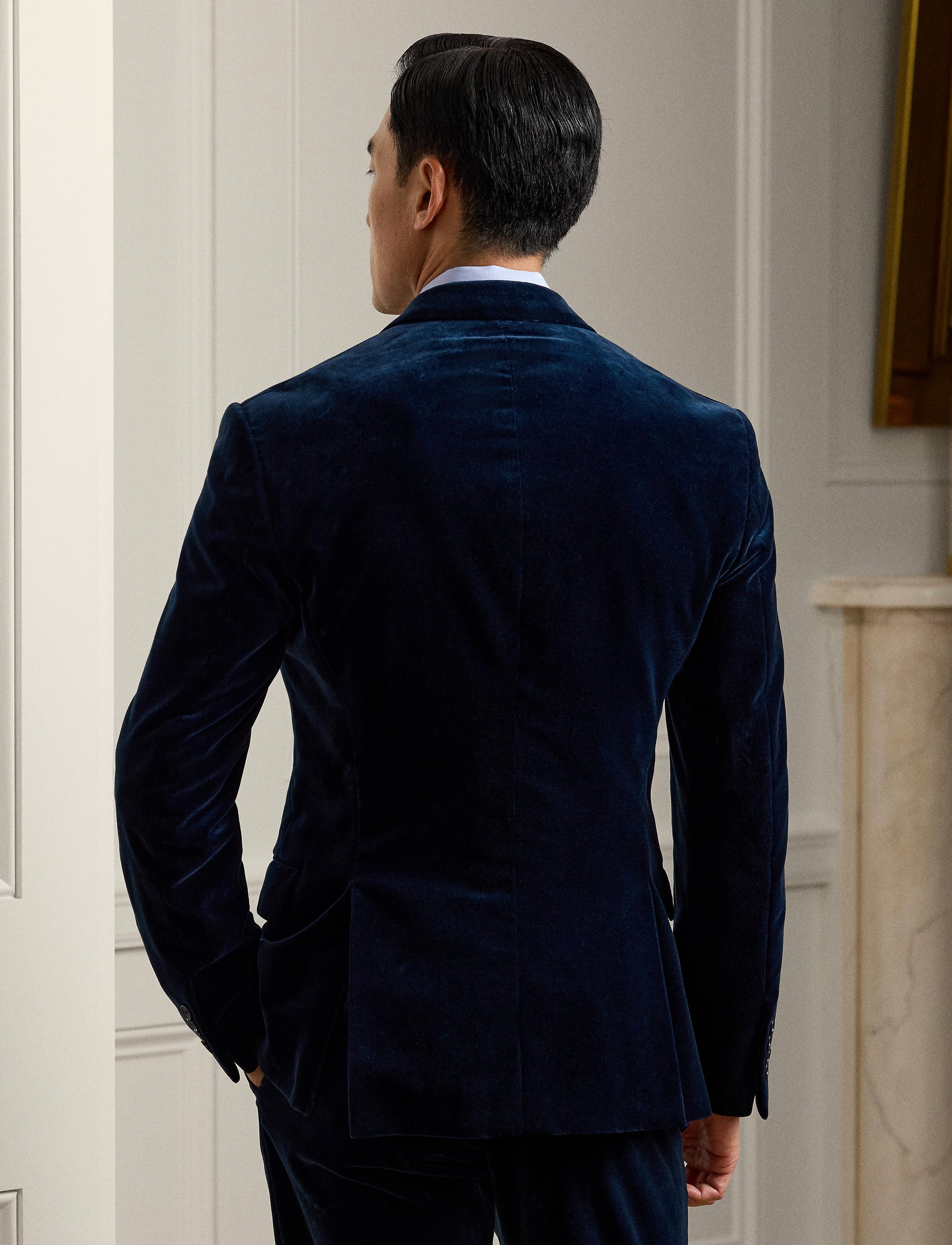 Veste Kent en velours  - Pageant Blue