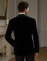 Veste de smoking en velours - Black