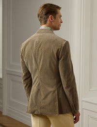 Veste de costume Kent en velours - Camel Melange