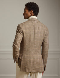 Veste de costume Kent prince-de-galles en laine - Cream, Light Brown & Multicolore