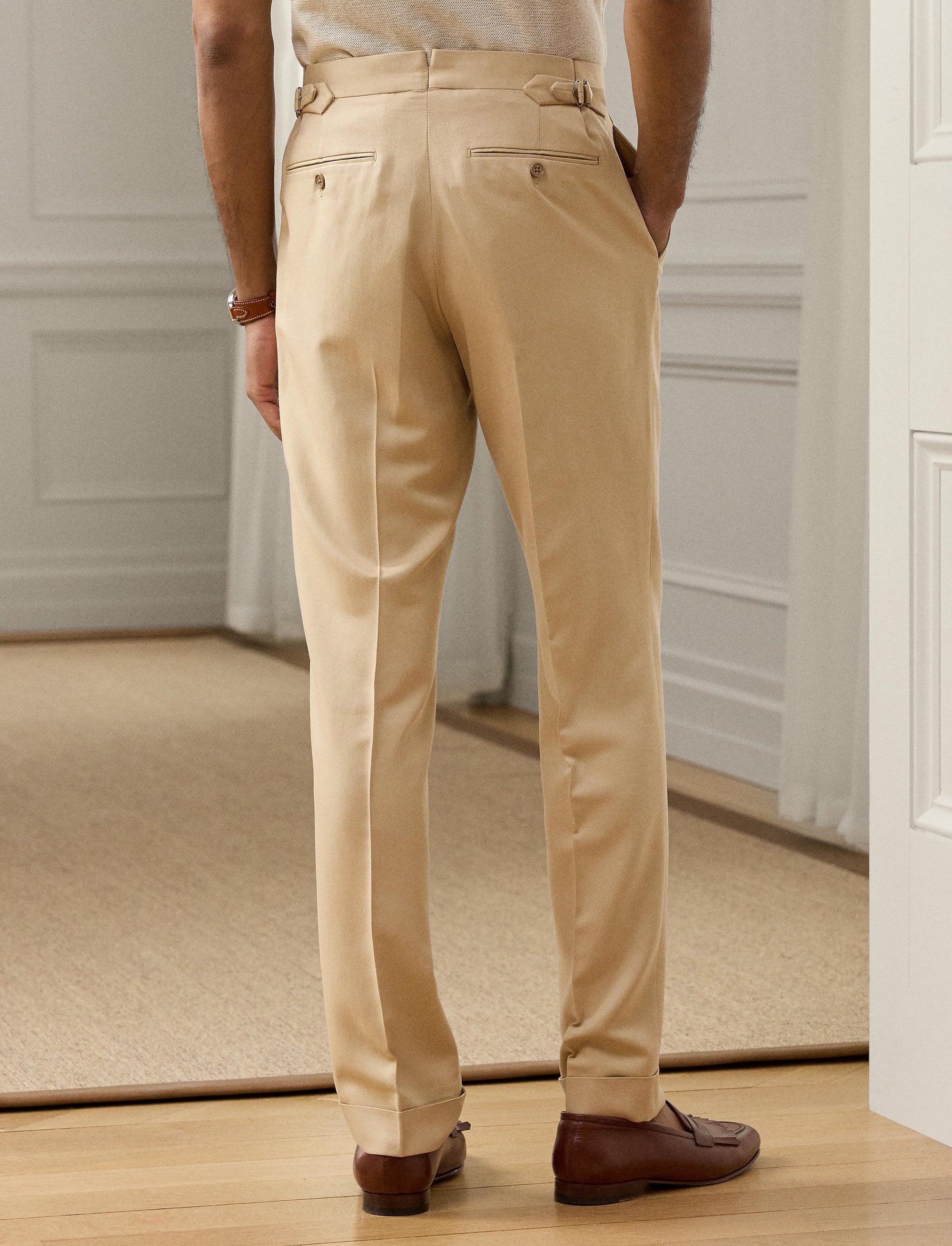 Gregory silk trousers - Tan