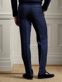 Gregory dress trousers in linen - Navy