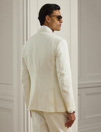 Veste de costume Kent fen lin - Lux Cream