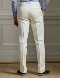 Gregory dress trousers in linen - Lux Cream