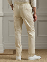 Pantalon en satin stretch - Limestone
