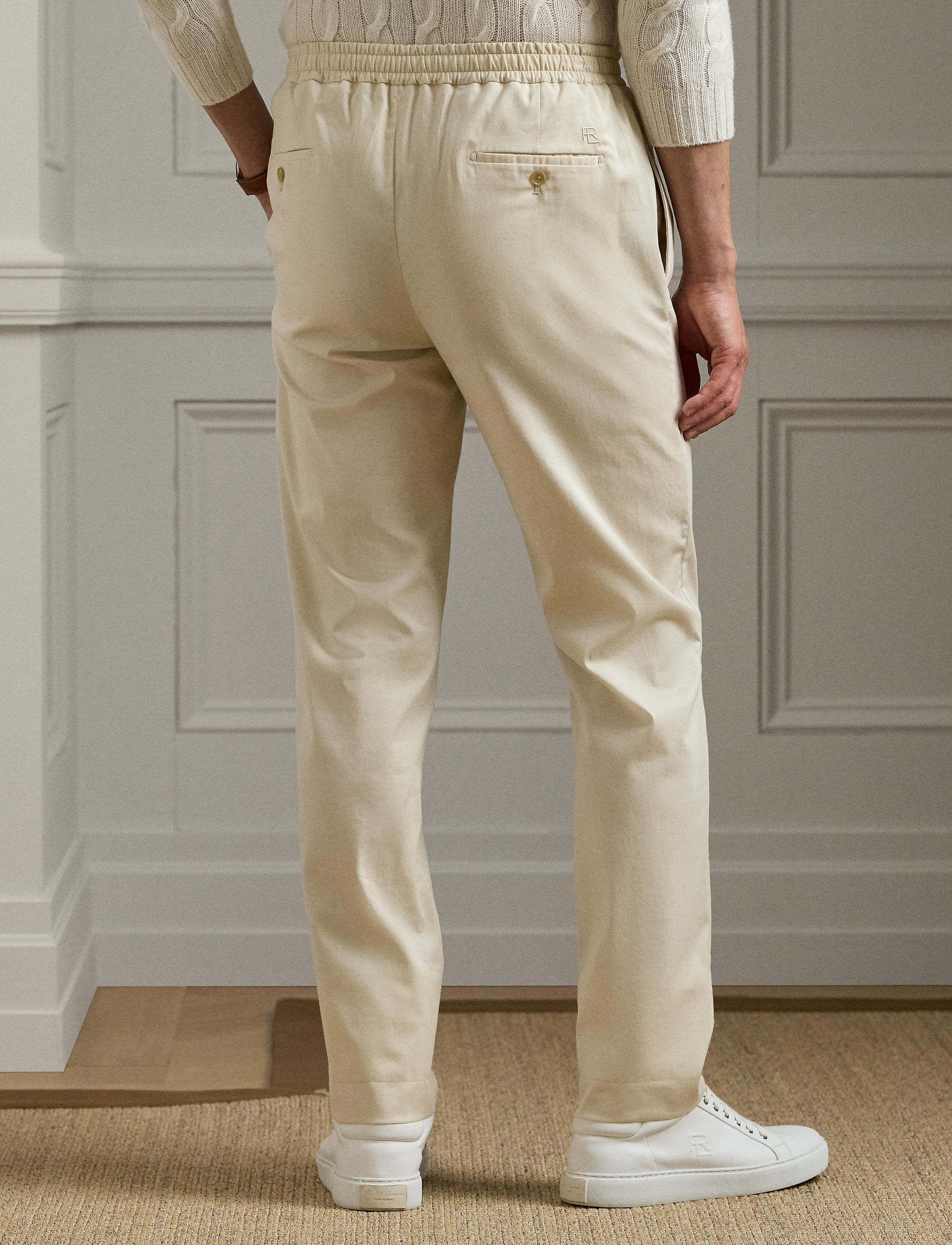 Pantalon en satin stretch - Limestone