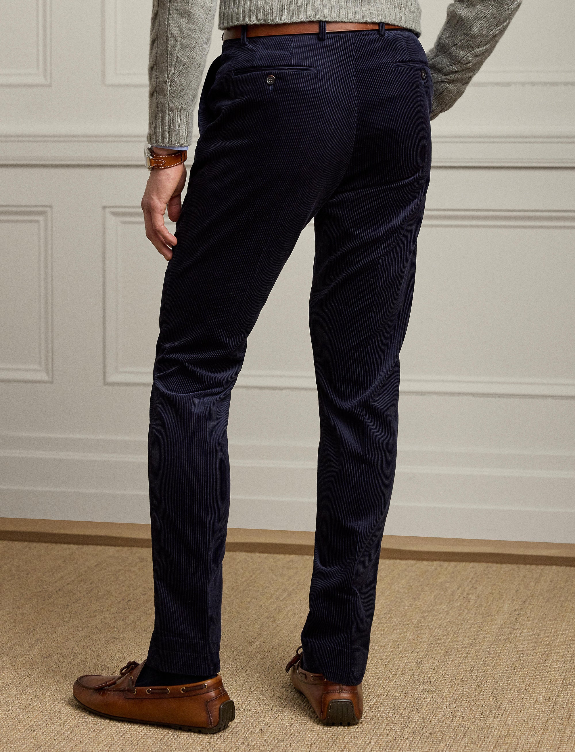 Pantalon Slim Fit en velours côtelé - Classic Chairman Navy