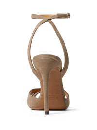 Kandice 100 sandals in leather - Taupe