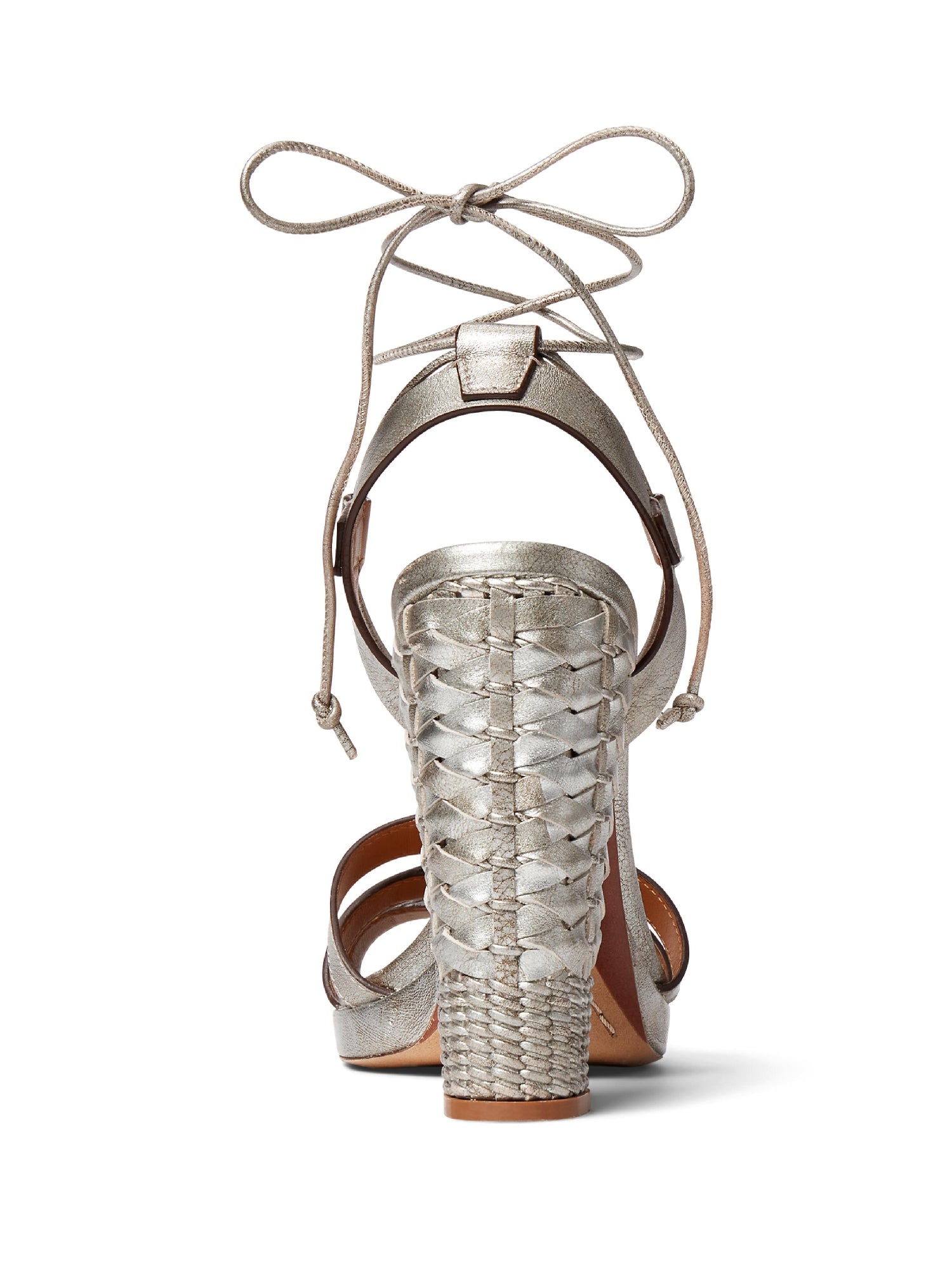 Sandales Atida 100 métallisées en cuir - Silver