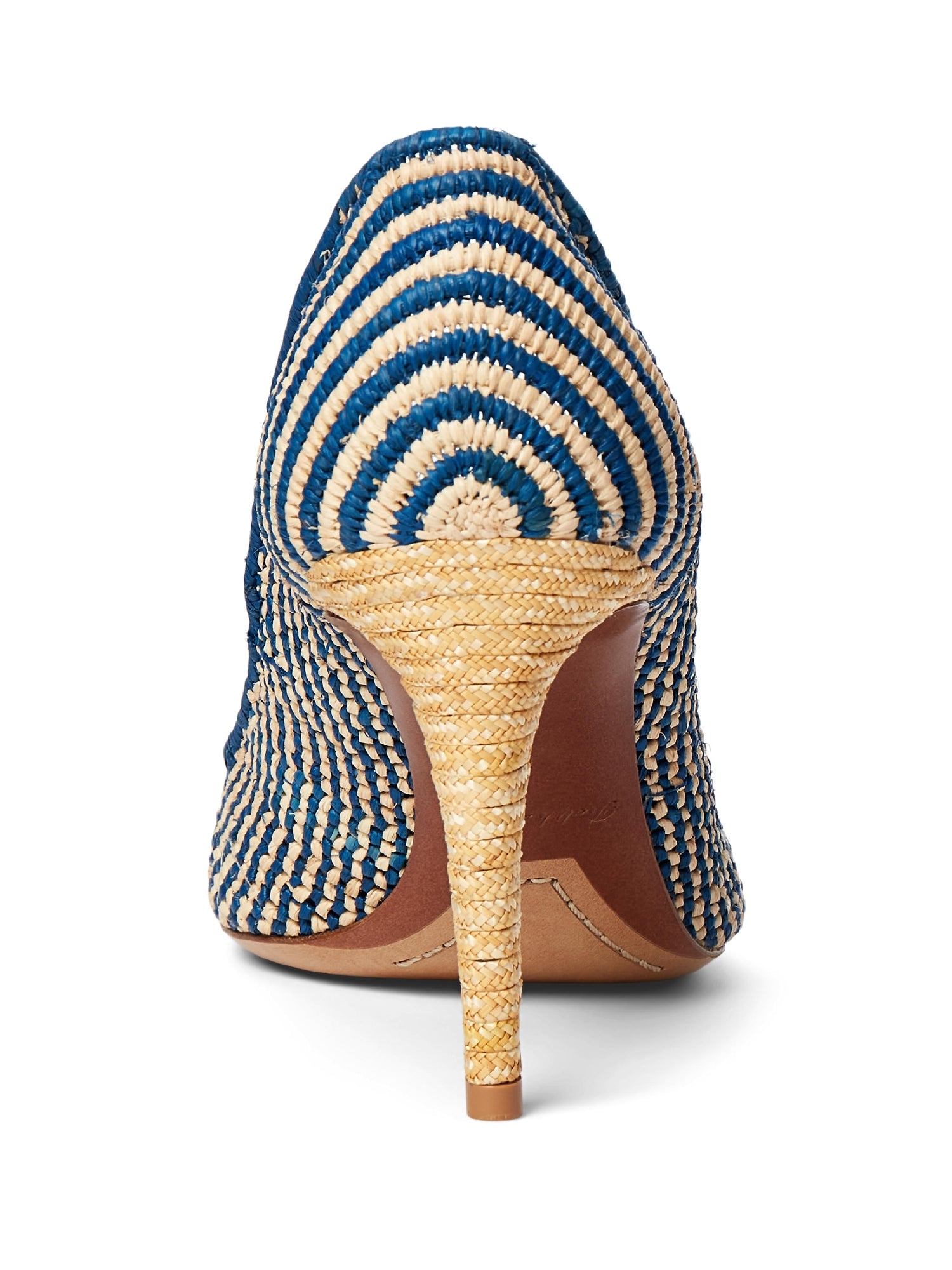 Armissa 75 pumps in raffia - Natural & Navy
