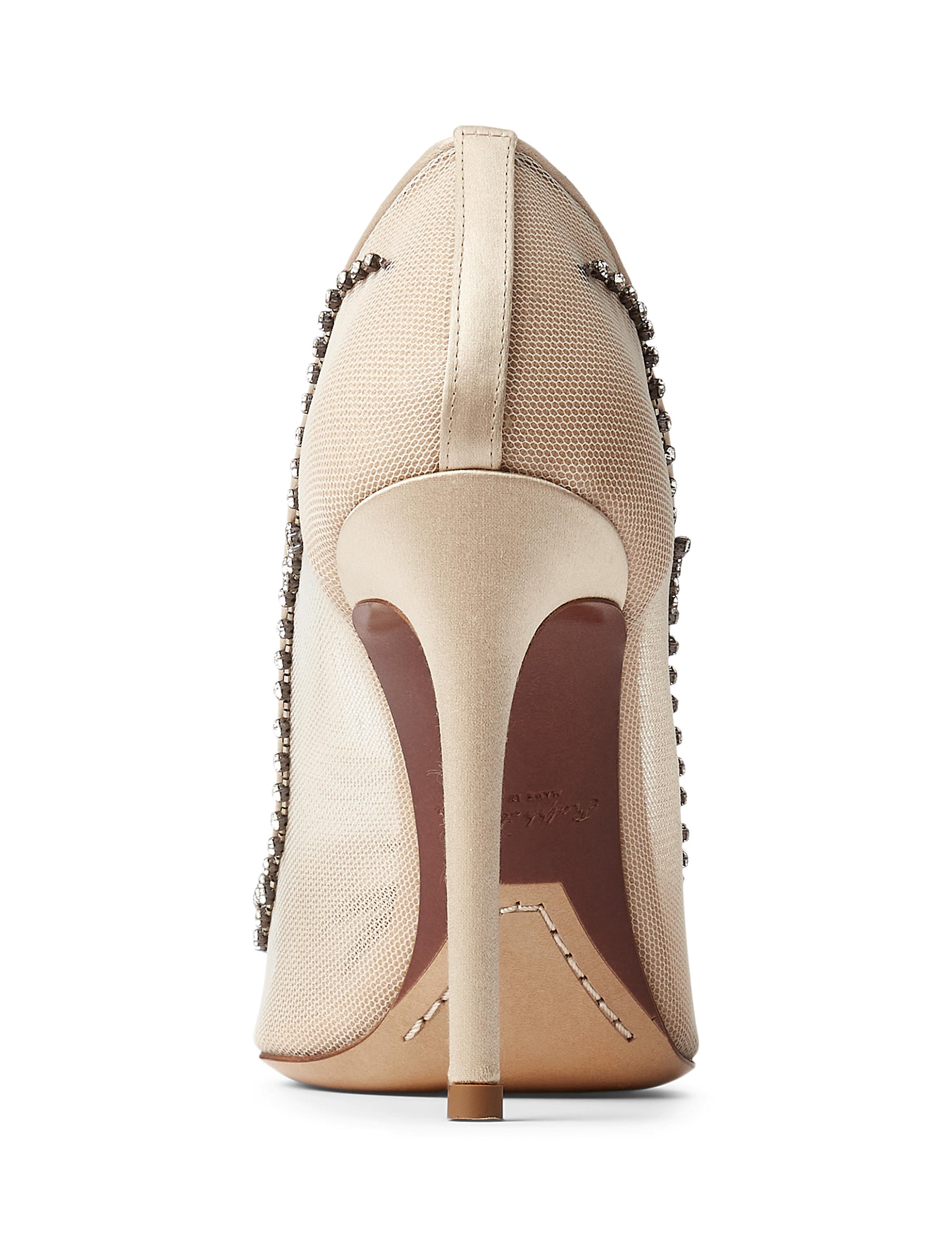 Escarpins Celia en piqué brodé - Fawn & Hematite