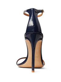 Krystina Spazzolato 100 sandals in leather - Navy Navy