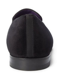 Chaussons Alonzo bullion en velours - Black & Gold