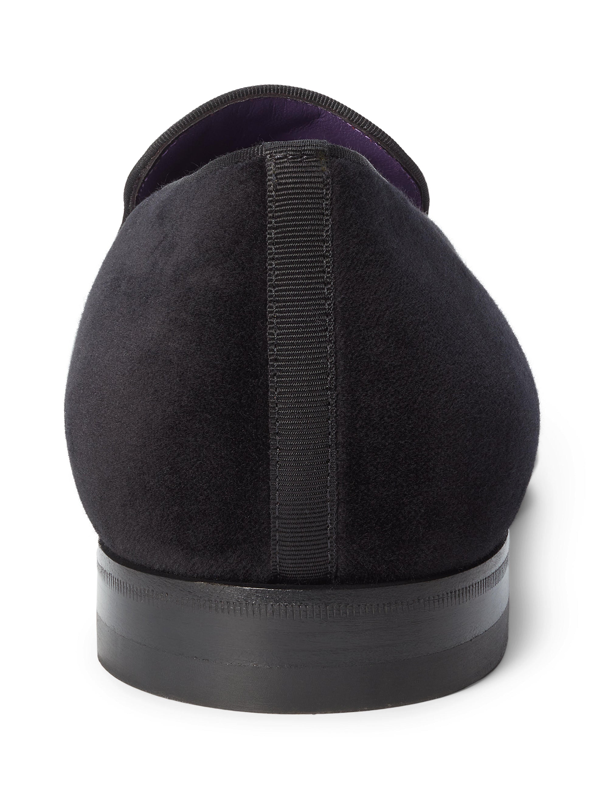 Chaussons Alonzo bullion en velours - Black & Gold