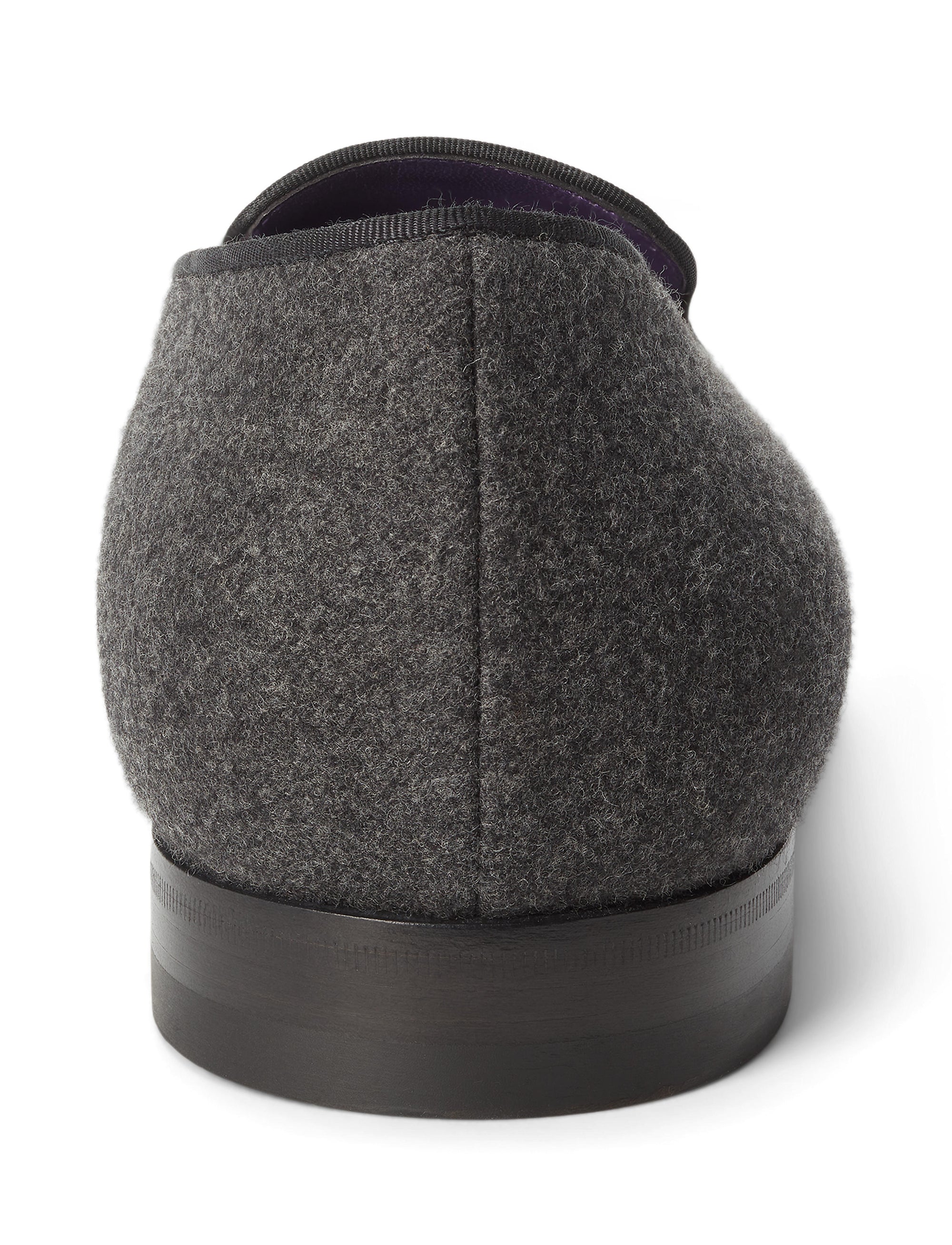 Chaussons Alonzo en flanelle de laine - Dark Grey