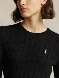 Fitted cable jumper - Polo Black & White Pp
