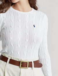 Pull Julianna en coton torsadé - White