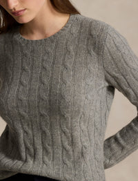 Pull iconique torsadé en cachemire - Battalion Grey Heather