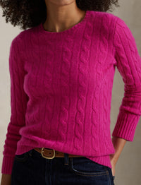 Pull iconique torsadé en cachemire - Pink Sky