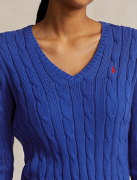 Pull Kimberly col en V torsadé en coton - Rugby Royal