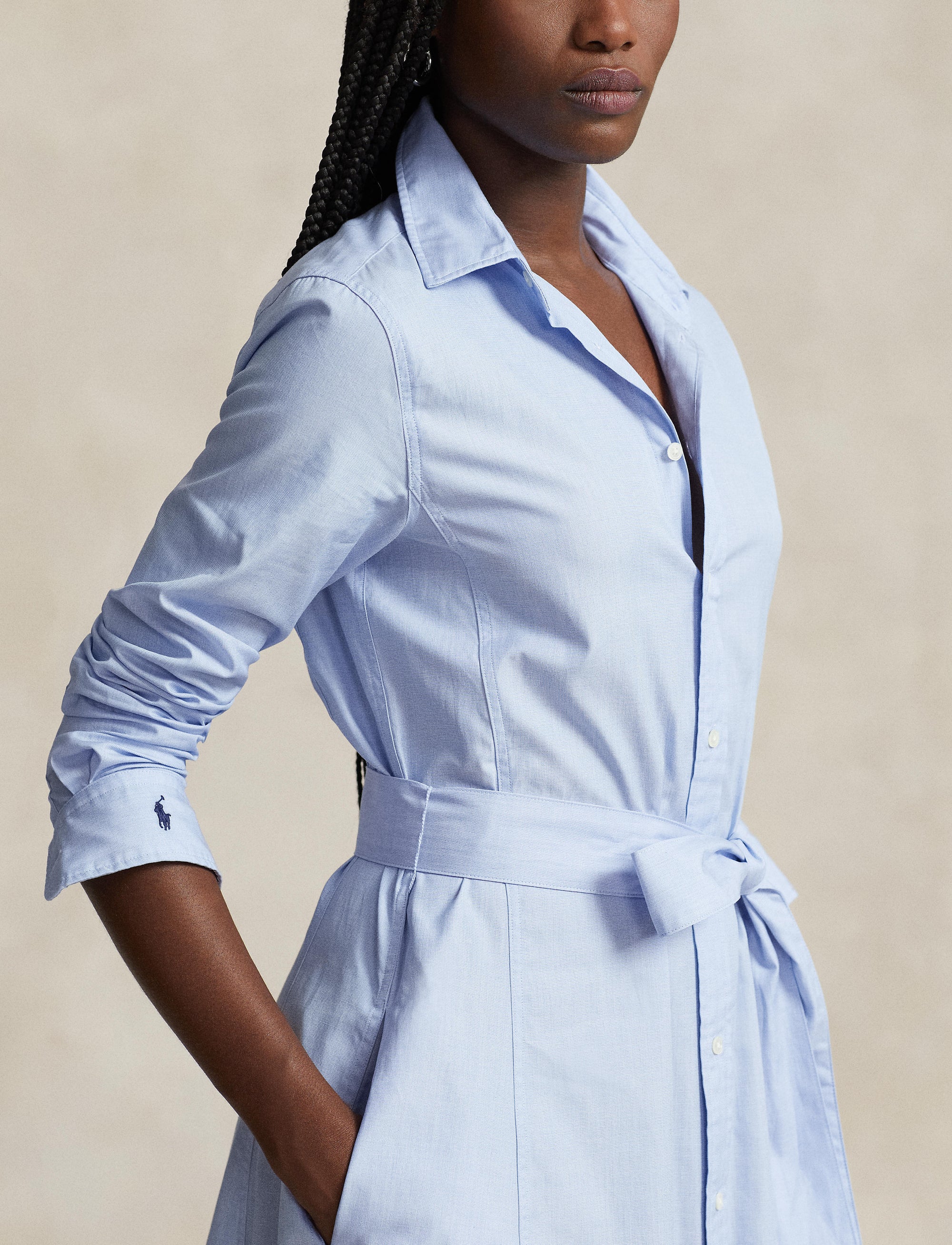 Poplin shirt dress - Classic Medium Blue