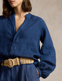 Chemisier en lin - Dark Cobalt