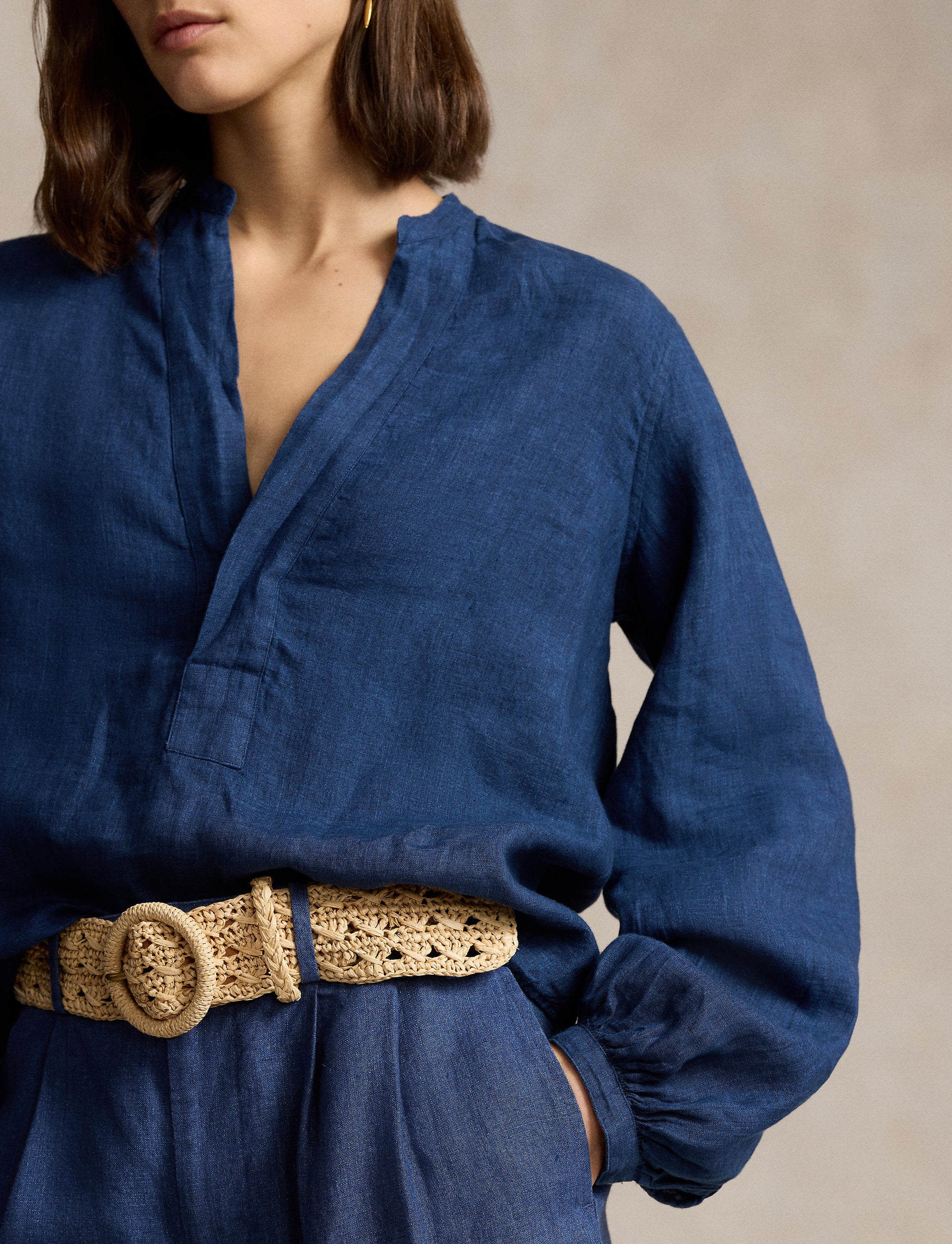 Chemisier en lin - Dark Cobalt
