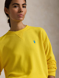 Pull col rond en molleton léger - Lemon Crush
