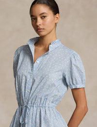 Robe fleurie cordon de serrage en coton - Mini Tulip Floral