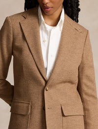 Blazer à chevrons en laine - Tan Herringbone