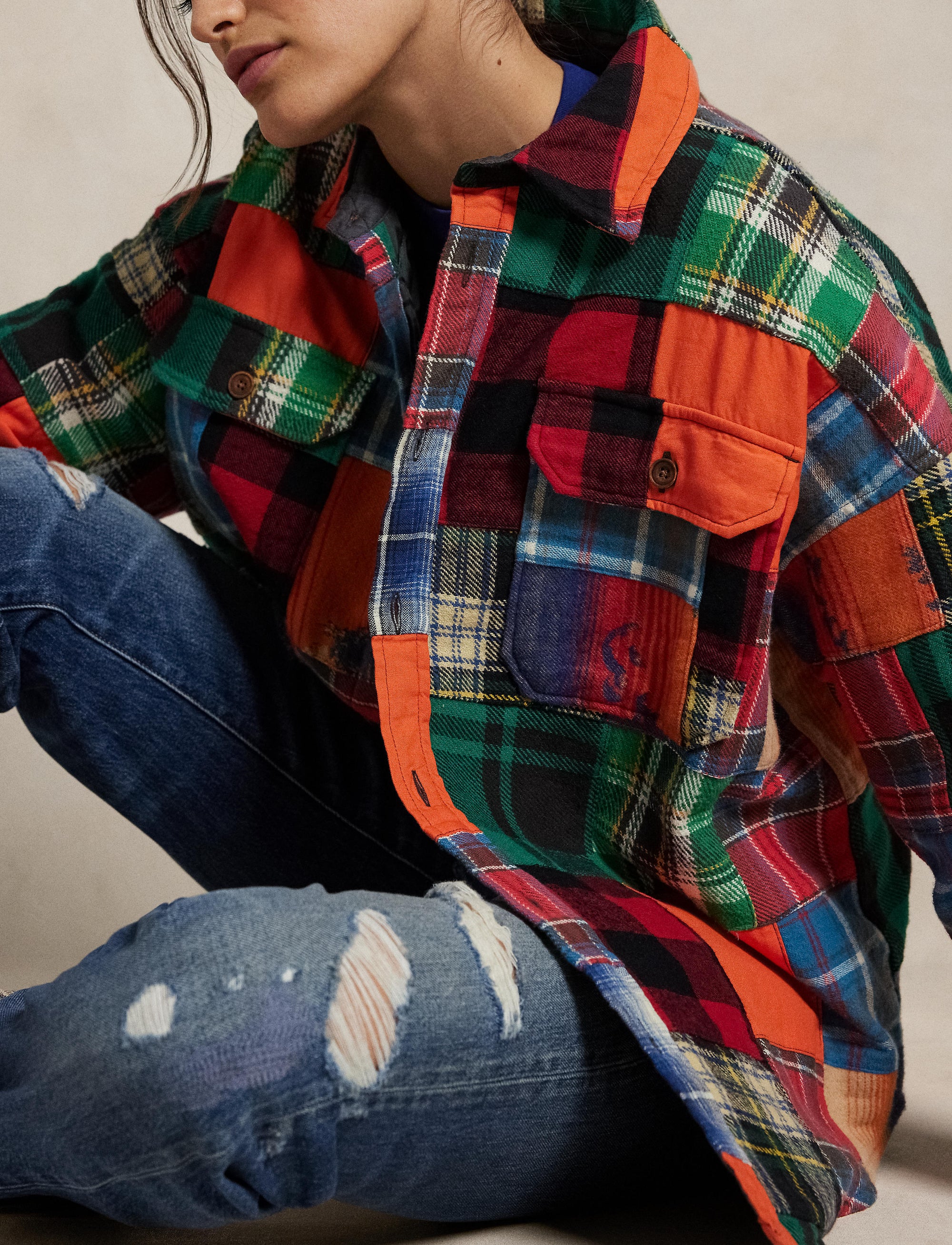 Patchwork overshirt - Multicolore Patchwork