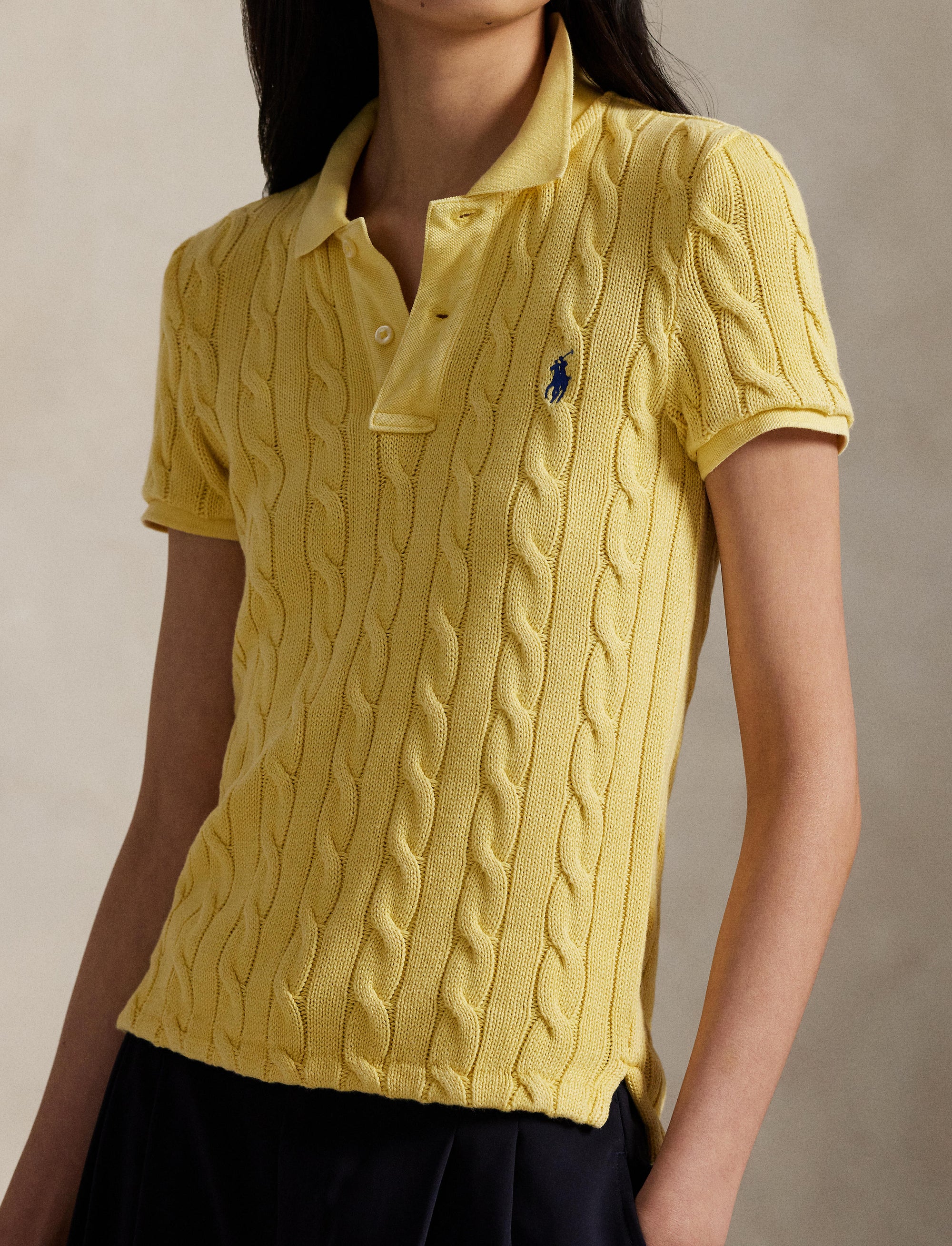 Twisted polo shirt - Fall Yellow