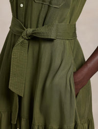 Robe-chemise gitane ceinturée - Expedition Olive