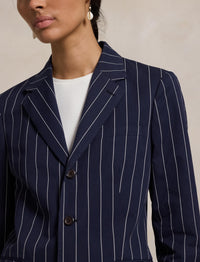 Single breasted milleraie blazer - Navy & Cream