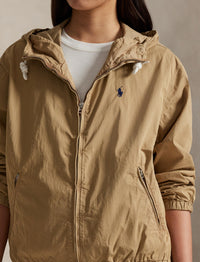 Twill hooded jacket - Cafe Tan